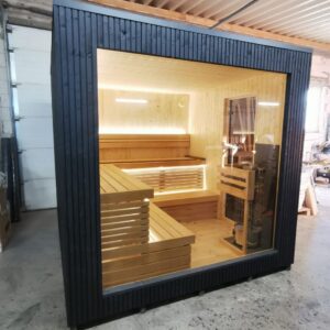 Double frame sauna